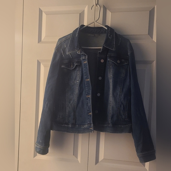New York & Company Size XXL Dark Blue Jean Jacket - EXCELLENT CONDITION - Picture 1 of 8